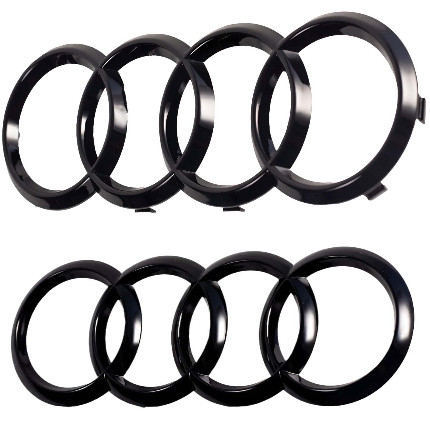 Audi Badge Set Aftermarket | Gloss Black