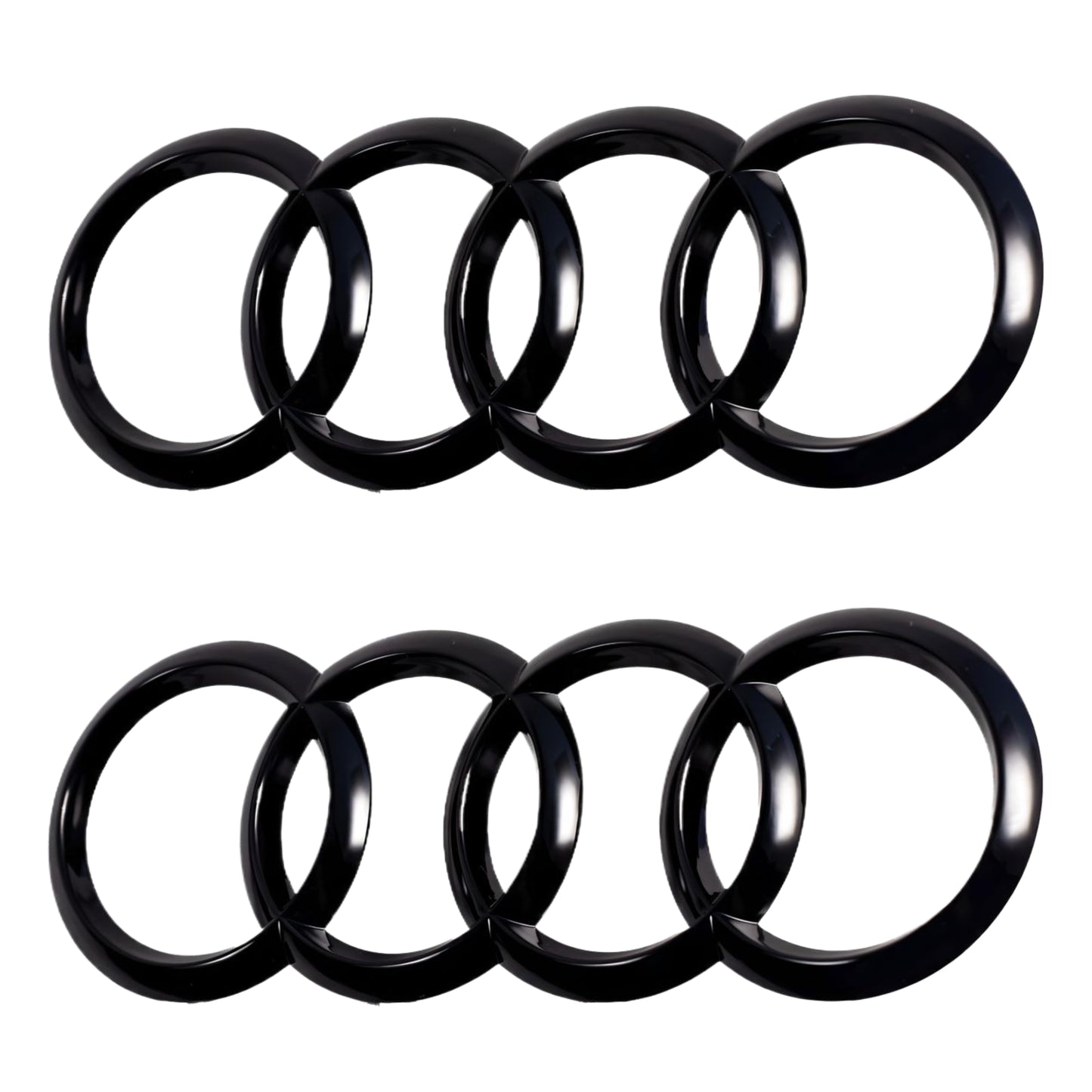 Audi Badge Set Aftermarket | Gloss Black
